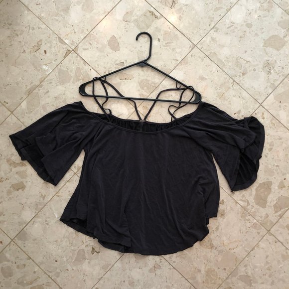 Freepeople off the shoulder Shirt - Picture 1 of 3